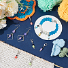 Acrylic & Glass Beaded Number Pendant Locking Stitch Markers HJEW-PH01871-5