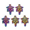 Rainbow Color Alloy Pendants PALLOY-S180-115-NR-1