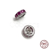 Rhodium Plated 925 Sterling Silver Spacer Beads STER-K176-09P-02-1