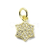 Brass Micro Pave Clear Cubic Zirconia Charms KK-H475-59G-05-1