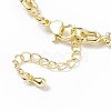 Brass Initial Letter U Link Chain Necklace for Women NJEW-JN03865-5