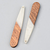 Opaque Resin & Walnut Wood Pendants RESI-S389-039A-C04-2