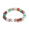 Natural Mixed Wealth Stone Beaded Stretch Bracelets BJEW-D446-C-39-2