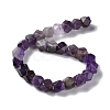 Natural Amethyst Star Cut Round Beads Strands G-M418-C01-01-3