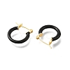 Brass Enamel Hoop Earrings for Women EJEW-M211-01LG-B-2
