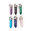 Natural & Synthetic Mixed Gemstone Big Pointed Pendants G-I278-01P-1