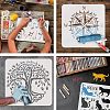 Large Plastic Reusable Drawing Painting Stencils Templates DIY-WH0172-637-4