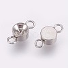 201 Stainless Steel Cabochon Connector Settings X-STAS-I088-N-01P-2