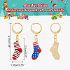 Alloy Enamel Socks Charm Locking Stitch Markers HJEW-PH01673-2
