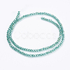 Electroplate Glass Beads Strands GLAA-F076-FR04-2