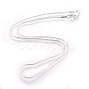 Brass Round Snake Chain Fine Necklaces NJEW-BB10854-16-1