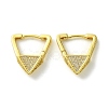 Brass with Cubic Zirconia Hoop Earrings EJEW-K267-04G-1
