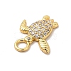 Rack Plating Brass Micro Pave Cubic Zirconia Pendants KK-P230-23G-A-3