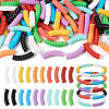  100Pcs 10 Colors Opaque Acrylic Beads OACR-TA0001-22-1