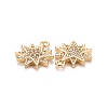 Brass Micro Pave Clear Cubic Zirconia Charms X-KK-A156-20LG-3