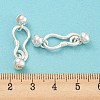 925 Sterling Silver S-Hook Clasps STER-Q191-07B-S-4