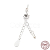 925 Sterling Silver Curb Chain Extender STER-G039-01B-S-1