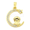 Brass Micro Pave Clear Cubic Zirconia Pendant FIND-Z044-03I-1
