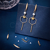 BENECREAT 16Pcs Brass Stud Earrings KK-BC0011-16-4