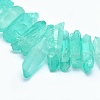 Electroplated Natural Quartz Crystal Beads Strands G-P368-07A-3