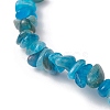 Natural Apatite Chips Beaded Stretch Bracelets for Women BJEW-JB10046-10-3