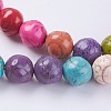 Synthetic Turquoise Beads Strands G-E456-10-11mm-3