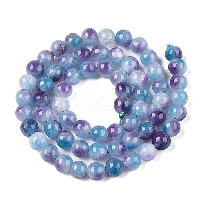 Dyed Natural White Jade Beads Strands G-T138-6mm-210-6-1