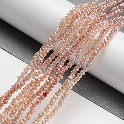 Transparent Baking Painted Glass Beads Strands DGLA-F002-02A-05-1