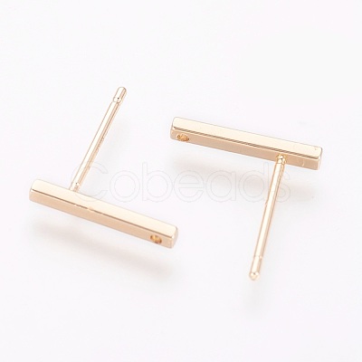 Brass Stud Earring Findings KK-O115-23G-1