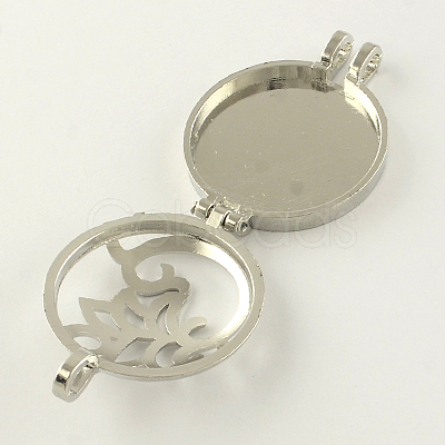 Rack Plating Hollow Brass Diffuser Locket Pendants KK-S650-P-1