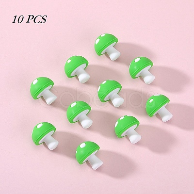 10Pcs Mushroom Silicone Focal Beads JX901F-01-1