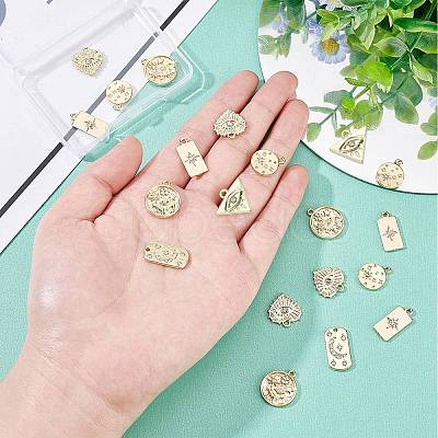 SUNNYCLUE 24Pcs 6 Styles Alloy Pendants FIND-SC0003-82-1