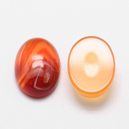 Oval Natural Carnelian Cabochons G-K020-25x18mm-05-1
