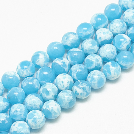 Synthetic Imperial Jasper Beads Strands G-S300-41B-8mm-1