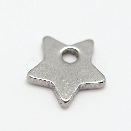 Stainless Steel Star Charms STAS-M037-17-1