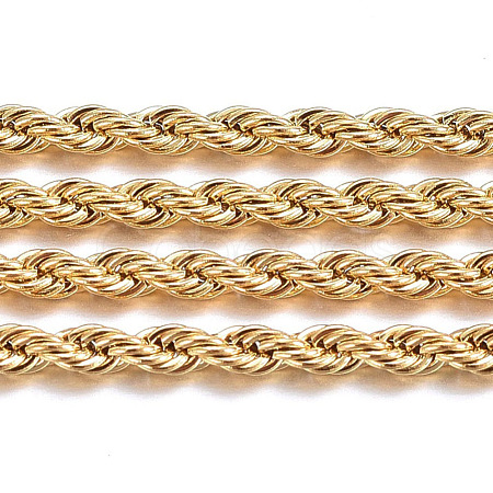 Handmade Ion Plating(IP) 304 Stainless Steel Rope Chains STAS-P203-F02-1