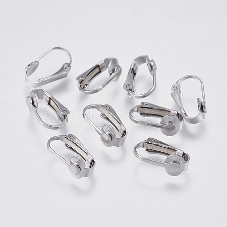 304 Stainless Steel Clip-on Earring Findings STAS-F139-055P-1