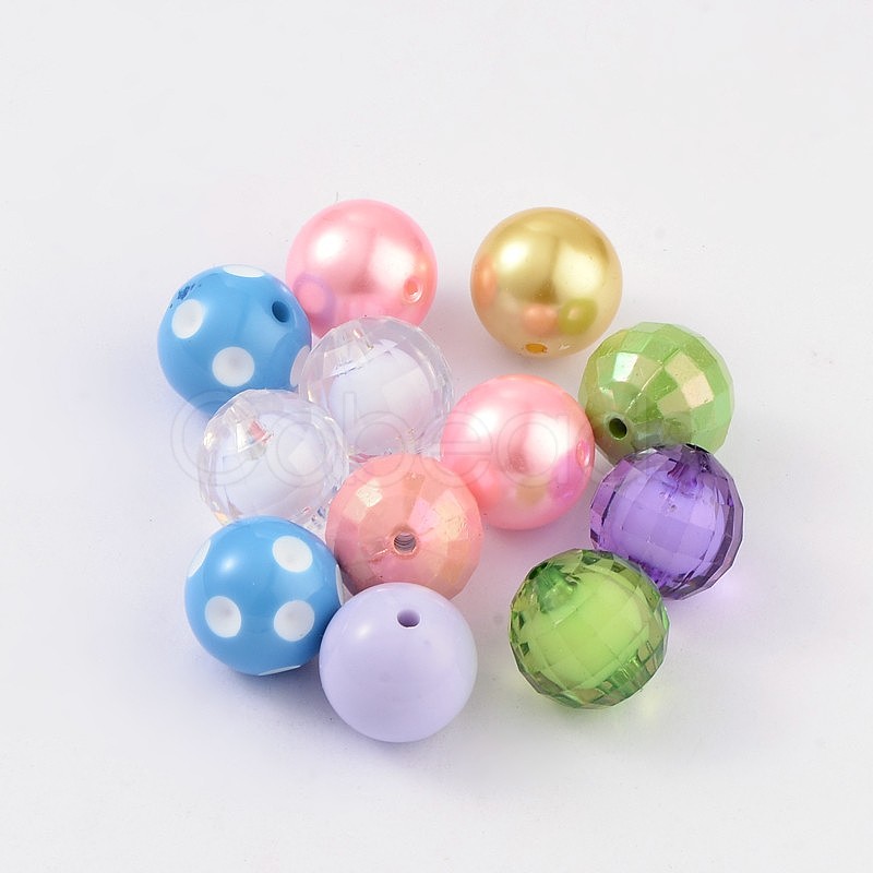Cheap Round Chunky Acrylic Bubblegum Ball Beads Online Store