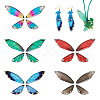 5 Sets 5 Colors Transparent Resin Pendants RESI-TA0001-79-2