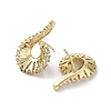 Teardrop Brass Stud Earrings EJEW-M245-16G-2