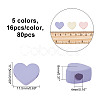 CHGCRAFT 80Pcs 5 Colors Rubberized Style Opaque Acrylic Beads MACR-CA0001-30-2