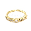 Brass Pave Cubic Zirconia Cuff Rings RJEW-U012-03G-02-2