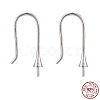 Rhodium Plated 925 Sterling Silver Earring Hooks STER-I016-101P-1