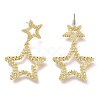 Brass Dangle Stud Earrings EJEW-P264-A02-G-2