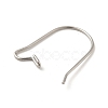 Tarnish Resistant 316 Surgical Stainless Steel Hoop Earrings Findings Kidney Ear Wires STAS-E009-6-3