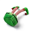 Christmas Cloth Elf Leg Ornaments DJEW-M007-02A-3