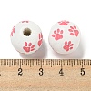 Printed Wood European Beads WOOD-G022-09E-3