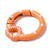 Spray Painted Alloy Spring Gate Ring PALLOY-P292-04-3