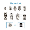 Kissitty Tube Hollow Tibetan Style Alloy Beads TIBEB-KS0001-04AS-2