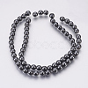 Electroplate Non-Magnetic Synthetic Hematite Beads Strands G-F585-C-6mm-3